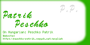 patrik peschko business card